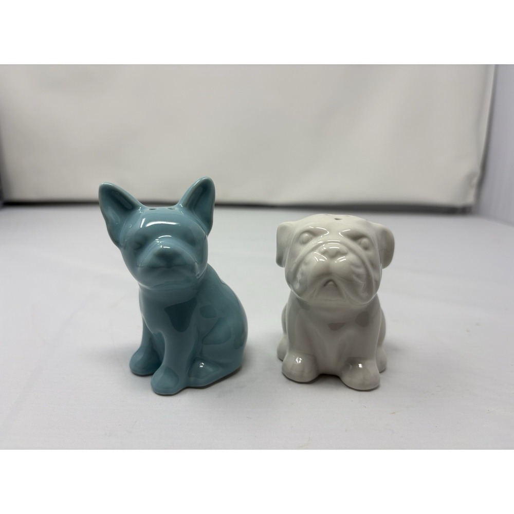 French Bulldog Shakers Salt Pepper Blue White Ceramic Dog Threshold Target